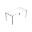 Bureau droit Trend - L180 - pieds arches - plateau blanc
