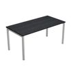 Bureau droit Trend - L180 - pieds arches - plateau imitation frêne noir