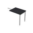 Retour direct pour Bureau Trend pieds métal arche - L80 - plateau imitation frêne noir