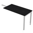 Retour direct pour Bureau Trend pieds métal arche - L120 - plateau imitation frêne noir