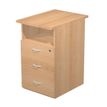 Caisson hauteur bureau Trend - L43xP60xH72 cm - 3 tiroirs + 1 niche - imitation hêtre