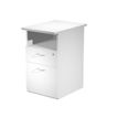 Caisson hauteur bureau Trend - L43xP60xH72 cm - 2 tiroirs dont 1 DS + 1 niche - blanc