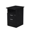 Caisson hauteur bureau Trend - L43xP60xH72 cm - 2 tiroirs dont 1 DS + 1 niche - imitation frêne noir