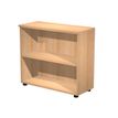 Bibliothèque basse Trend - L80xP35xH72 cm - 1 étagère - imitation hêtre