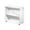 Bibliothèque basse Trend - L80xP35xH72 cm - 1 étagère - gris
