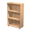 Bibliothèque mi-haute Trend - L80xP35xH120 cm - 2 étagères - imitation hêtre