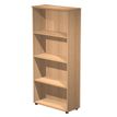 Bibliothèque haute Trend - L80xP35xH180 cm - 3 étagères - imitation hêtre