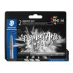 4007817099414-STAEDTLER Pigment pen 379 - 2 feutres - pointe ogive 1 mm - noir intense--0