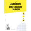 3020120239477-Les Prix Mini - copies doubles - 200 pages - A4 - grands carreaux (Seyes) - perforées--0