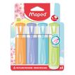 Maped Fluo'Peps Pastel - Pochette de 4 Surligneurs - couleurs assorties