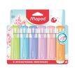 Maped Fluo'Peps Pastel - Pochette de 6 Surligneurs - couleurs assorties