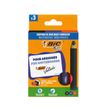 0404051843546-BIC Kids - 3 Crayons de couleur multi-surfaces + taille-crayon + chiffon--0