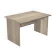 Bureau droit Trend - L120 - Pieds panneaux - plateau imitation chêne canadien