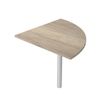Angle de liaison à 90° pour Bureau Trend - pied effet chromé - plateau imitation chêne canadien