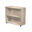 Bibliothèque basse Trend - L80xP35xH72 cm - 1 étagère - imitation chêne canadien