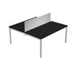 0404052254921-Bureau bench Trend - L160 - avec panneau de séparation - plateau imitation frêne noir--0