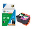 Cartouche compatible HP 301XL - Pack de 2 - noir, cyan, magenta, jaune - G&G