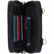 3664447203928-Oberthur Lisbonne - Sac Téléphone Noir – Petit Sac Bandoulière Élégant Mix-Matière, Porte-Monnaie Amovible, Range--1