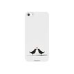 Muvit love birds - Coque de protection pour iPhone 5, 5s - noir, blanc