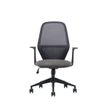 3701338802515-Fauteuil de bureau TIME - accoudoirs fixes - pied noir  - assise gris foncé-P_405113814_2-1