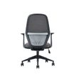 3701338802515-Fauteuil de bureau TIME - accoudoirs fixes - pied noir  - assise gris foncé-P_405113814_5-4