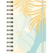 Agenda à spirale Floral jaune - 1 jour par page - Bouchut