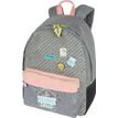 3664447125077-Sac à dos Mr Wonderful - 1 compartiment - gris chiné et corail - Oberthur-P_405114779_1-0