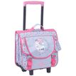 3661507524382-Cartable à roulettes Bella Sara Moon 38 cm - 2 compartiments - gris et rose - Kid'Abord-P_405115121_1-0