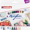4057305031020-Edding Nordic - Pack de 8 marqueurs acryliques - noir, jaune pastel, rouge, vert mousse, b-P_405117148_6-1