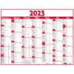 3664447135939-Oberthur Classique - Calendrier 7 mois par face - 32 x 42 cm - rouge-P_405120436_1-0