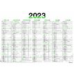 Oberthur Fluo - Calendrier 7 mois par face - 43 x 55 cm - vert