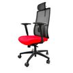 8033540636707-Fauteuil de bureau ARMONIA - accoudoirs réglables - appuie-tête réglable - rouge-P_405121628_2-1