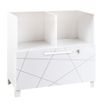 Rangement bas SUNDAY - L80 x H79 x P42 - 2 cases + 1 tiroir - blanc graphic (Top bois à prendre en sus)
