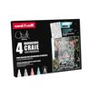 3296280047850-UNI CHALK - 4 Marqueurs craie pointe moyenne - couleurs assorties - gris métal, vert mét-P_405127676_1-0