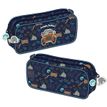Trousse rectangulaire KIP Jungle - 2 compartiments - bleu - Kid'Abord