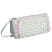 3173742250204- Trousse Walker Canvas grid - 1 compartiment - noir/rose-P_405129380_1-0