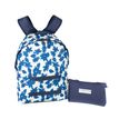 3020120190358-Sac à dos Morgan avec 2 poches détachables - 1 compartiment - bleu/écru - Hamelin-P_405129584_2-1