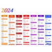 3664447138480-Calendrier Arc en Ciel - 7 mois par face - 43 x 55 cm - Oberthur-P_405132151_2-1