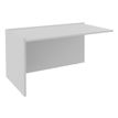 Banque d'accueil Module de départ bas OLA - L142,5 x H75,5 x P82,5 cm - structure blanc perle, plateau blanc perle