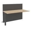 Banque d'accueil Module suivant haut OLA - L160 x H112 x P82,5 cm - structure carbone, plateau chêne clair
