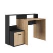 3483601179707-Bureau WILLIAM - L123,5xH90xP60cm -  avec 1 porte et 1 réhausse - imitation chêne-P_405132847_2-1