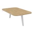 Table d'extension ou intermédiare ILO - L67xP114 cm - pieds blanc - structure chêne clair