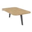 Table d'extension ou intermédiare ILO - L67xP114 cm - pieds carbone - structure chêne clair