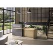 Banque d'accueil droite personnalisable ZOOM - L80 cm - chêne bocage
