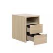 3483600819550-Caisson mobile ABSOLU - Profondeur 60 cm - 2 tiroirs/1 niche - Chêne structuré-P_405137463_3-2