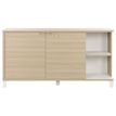 3483600819567-Crédence ABSOLU - L160 x H83 x P45 - 2 portes et 2 niches - Chêne structuré-P_405137464_2-1