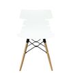 Lot de 4 chaises TESS - pieds bois et acier noir - blanc