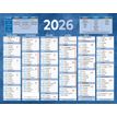 3592930026429-Calendrier bancaire année civile BOUCHUT "205 Bleu" 13,5 x 17, 5 cm coloris bleu 70 %--0