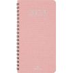 Agenda de poche Galway - 1 semaine sur 2 pages - 9,5 x 17 cm - rose - Oberthur