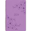 Agenda à spirale Primrose - 1 semaine sur 2 pages - 22 x 28 cm - lilas - Oberthur
